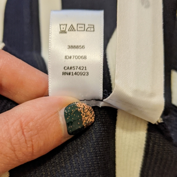 LOFT navy blue and white shift dress - Picture 6 of 7